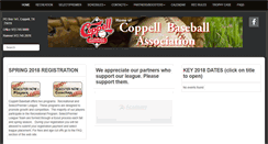 Desktop Screenshot of coppellbaseball.org