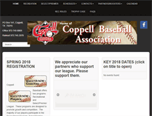 Tablet Screenshot of coppellbaseball.org